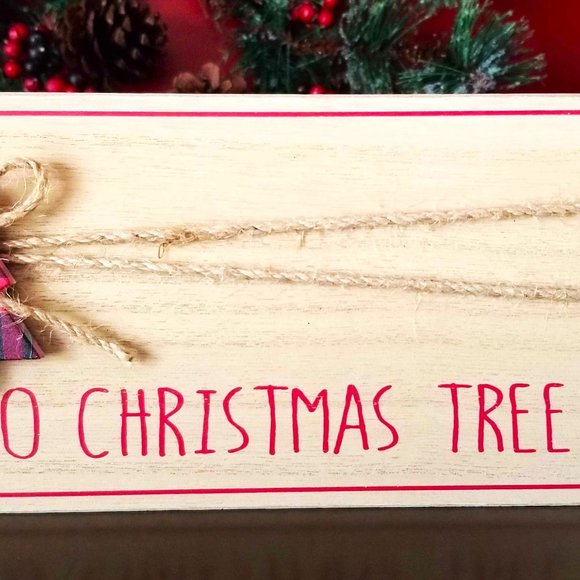 Wooden Block Sign, Christmas Holiday, Home Décor. "O Christmas Tree" - Picture 2 of 5
